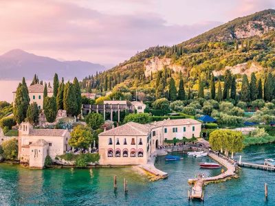 Panorama Lago di Garda tramonto