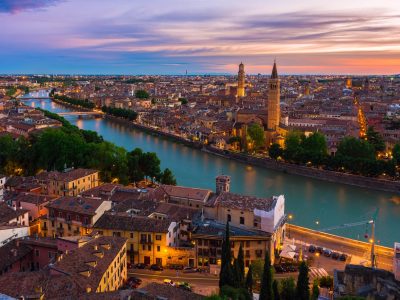 Vista Panoramica di Verona da Castel San Pietro Teodorico Re Hotel Campagnola