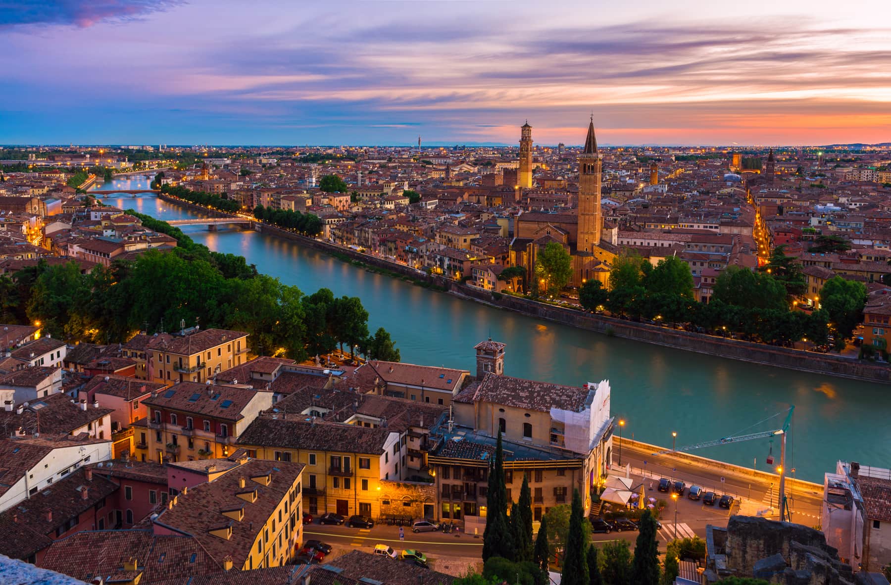 Vista Panoramica di Verona da Castel San Pietro Teodorico Re Hotel Campagnola