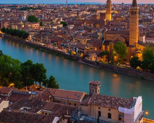 Vista Panoramica di Verona da Castel San Pietro Teodorico Re Hotel Campagnola